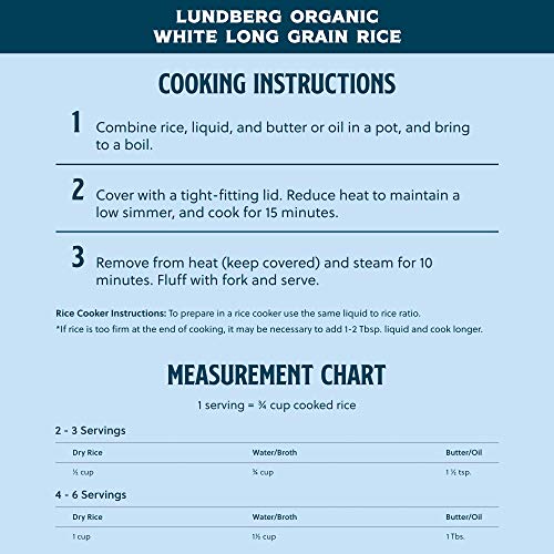 Lundberg Family Farms - Organic White Long Grain Rice, Subtle Flavor, Remains Separate When Cooked, Pantry Staple, Bulk Rice, Gluten-Free, Non-Gmo, Usda Certified Organic, Vegan, Kosher (25 Lb) #TOP4