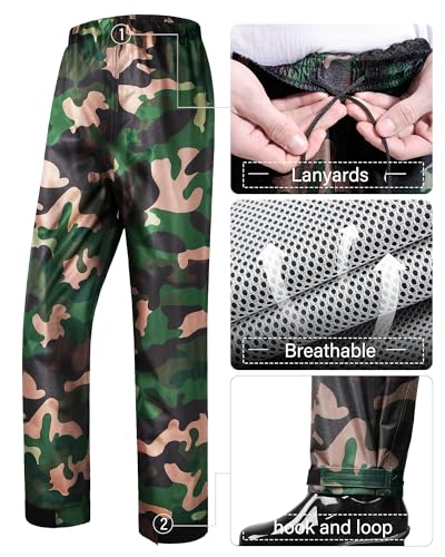 Image of iCreek Rain Suit Waterproof Jacket and Pants Hi Vis Raincoat for Men and Women Reflective Outdoor for All-Sport Work