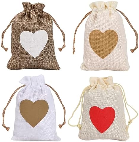Lot De 20 Petits Sacs En Toile De Jute Avec Cordon De Serrage - 10x14 Cm - Idéaux Pour Mariage Et Déco Rustique