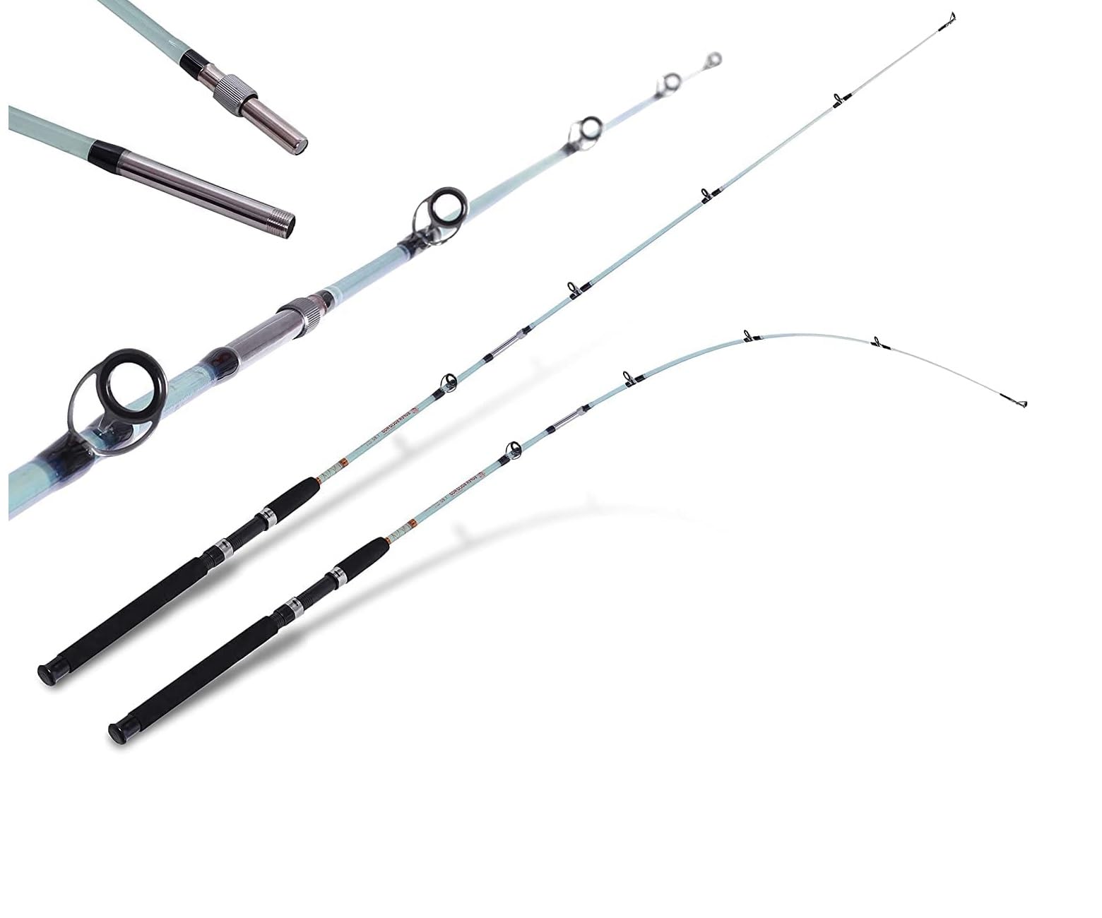AUF Crocodile Super Solid Glass Fiber Unbreakable Spinning Fishing Rod