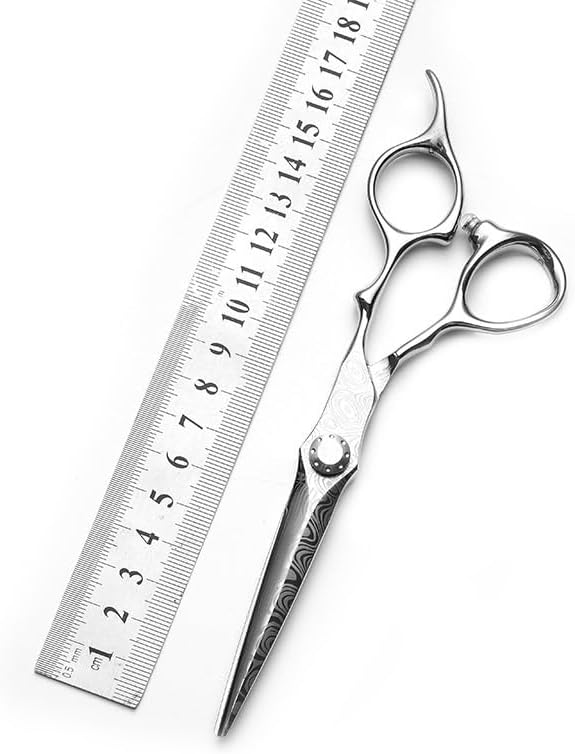 Hair Cutting Shears, 6 Inch Professional 9CR13 Steel Silver Hair Cutting Scissors Haircut Thinning Barber Cut Shears Hairdressing Scissors Set(