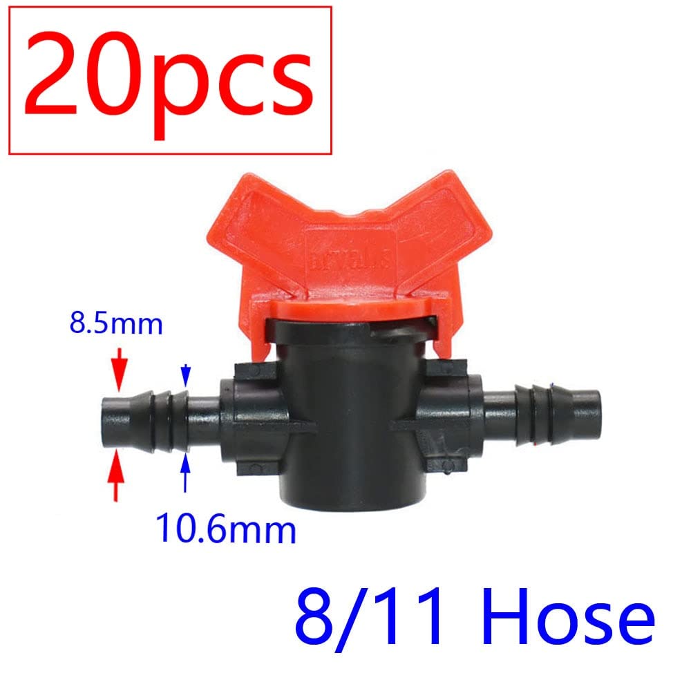 Adapter do węża ogrodowego 20 sztuk zaworu nawadniającego kropelkowego 4/7 3/8/10/12/16/20/25 mm rura kran ogrodowy 1/2" 3/4" męska rura wodna złącze Barb (kolor: N)
