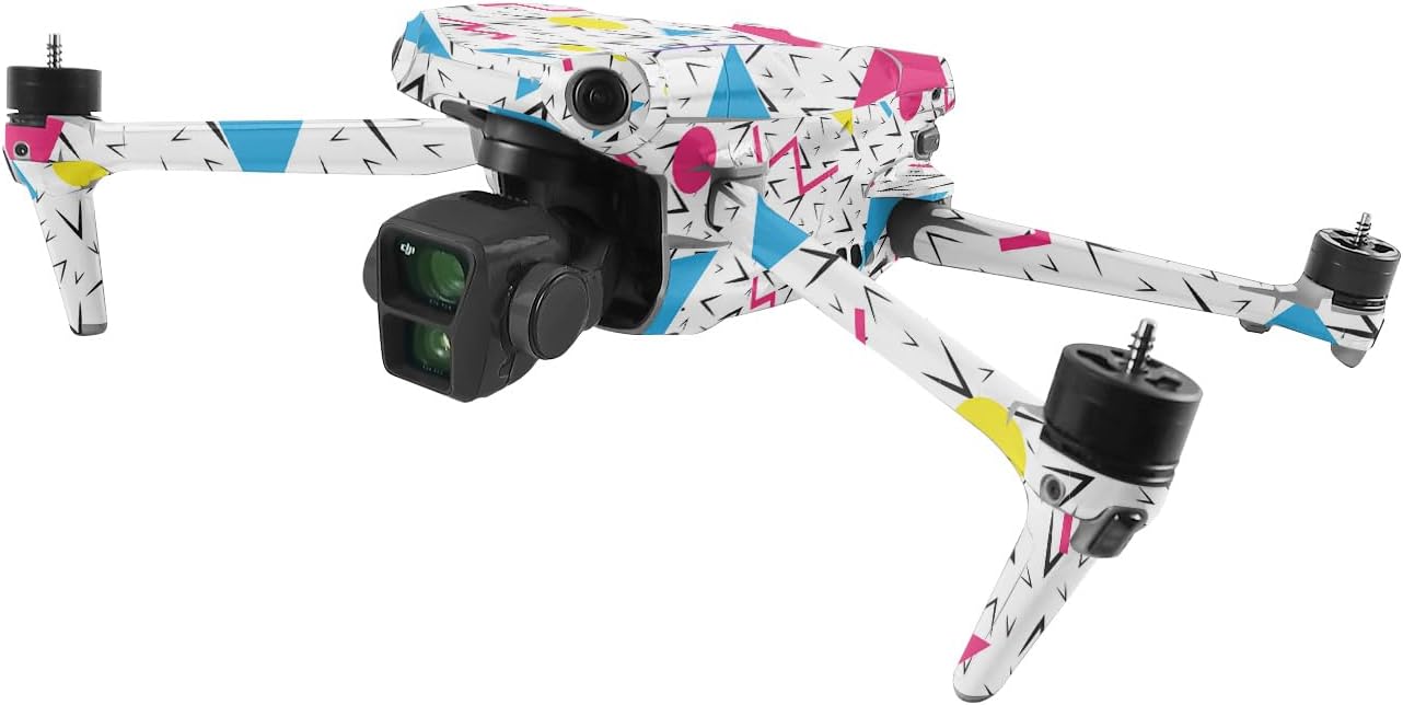 MightySkins Skin Compatible with DJI Air 3-90s Fun | Protective, Durable, and Unique Vinyl Decal wrap Cover | Easy to Apply, Remove, and Change Styles