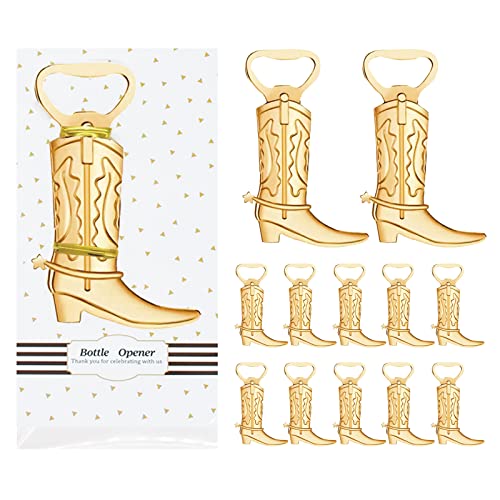 50 Pack Cowboy Boot Bottle Openers, Western Party Favors for Guests