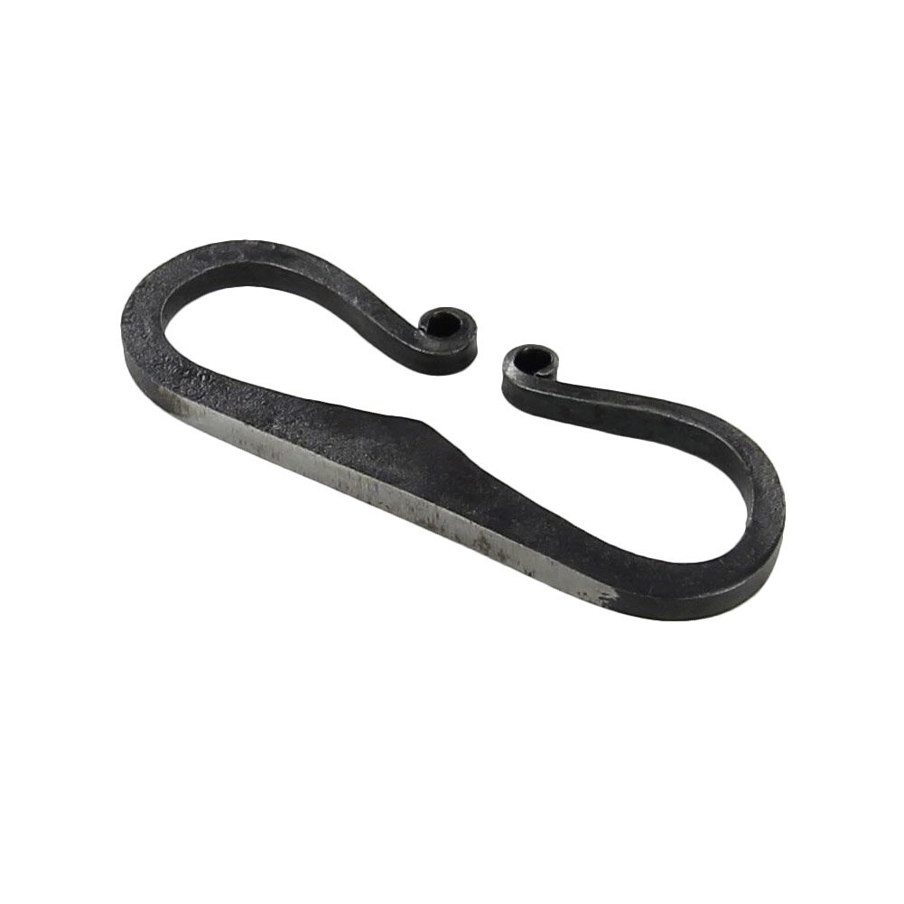 Armory Replicas™ Forged Iron Steel Fire Steel with Darkened Stone Finish - Roman Viking Style Flint and Steel Fire Starter - Decorative Prop with Scroll Design - 3 Inches Long, 6.34mm Thick