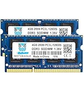 DDR3L-1600 SODIMM PC3L 12800S 8Go (2x4Go) DDR3L 1600MHz 4GB PC3 12800S 204-Pin CL11 1.35V d'ordin...