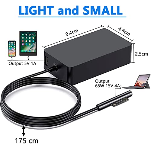 Caricabatterie Surface Pro, alimentatore CA da 65