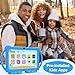 PEICHENG Kids Tablet 7 inch Android 12.0 for Toddler, 4GB RAM 32GB ROM Bluetooth IPS Screen Parental Control Dual Camera Shockproof Case for Educational Games, (Blue)