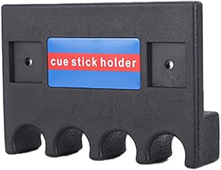 JDNH Soporte para tacos de billar, color negro, 3/4/5 agujeros, soporte para tacos