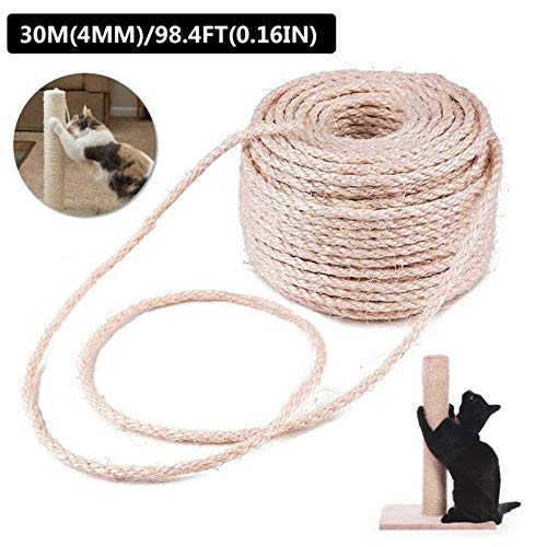sisal natural gato, barbante sisal premium para reparar, recuperar ou arranhar DIY, cânhamo para árv