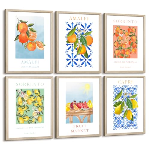 Fruit Wall Art Kitchen Artwork Wall Decor Fruit Market Prints