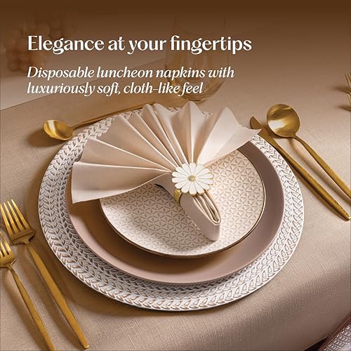 Disposable-Linen-Feel-Wood-Napkins-65-x-65-Paper-Napkins-For-Wedding-Party-Dinner-Or-Holiday-100-Pack Disposable Linen Feel Wood Napkins 65 x 65 Paper Napkins For Wedding Party Dinner Or Holiday 100 Pack