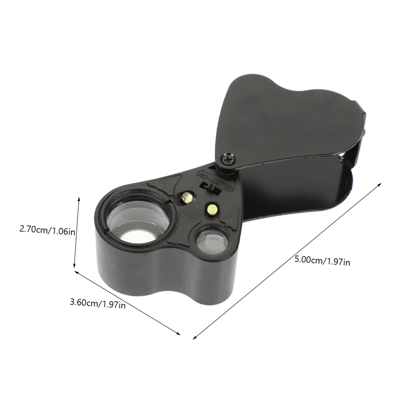 ARTIBETTER LED Illuminated Portable Magnifier for Jewelry Magnification Handheld Loupe with Bright Light Durable Lens for Gems Coins Antiques and Detailed Inspection