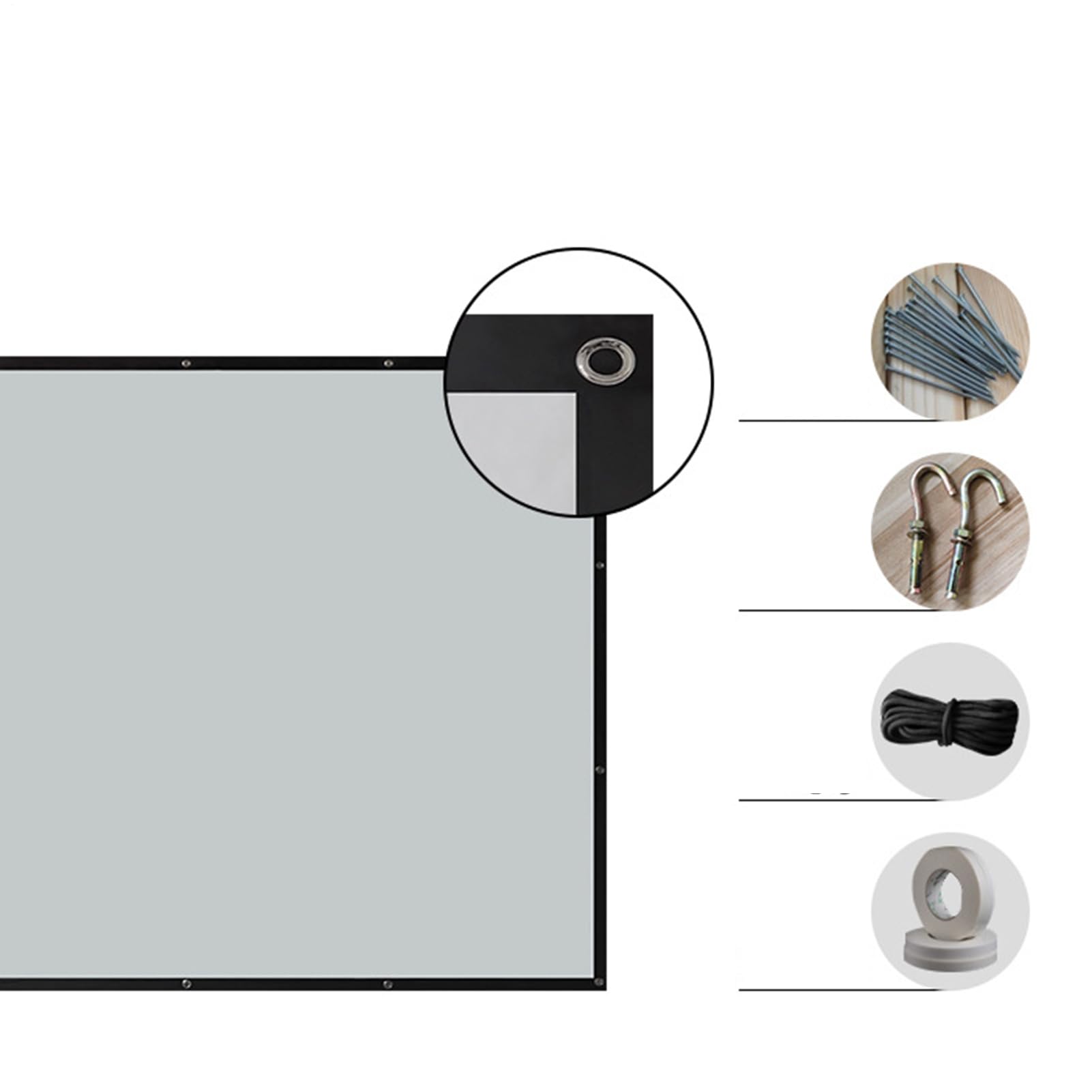 Schermo cinematografico per esterni portatile, Schermo cinematografico per esterni regolabile,Schermo cinematografico per proiettore portatile da esterno - Vecchio schermo cinematografico