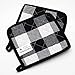 Topflappen Set - 2X Praktische Topflappen Karo - Ökologische Topf Lappen aus 100% Baumwolle - Kitchen Pot Holders - Kochlappen in Schwarz Weiß 20x20cm