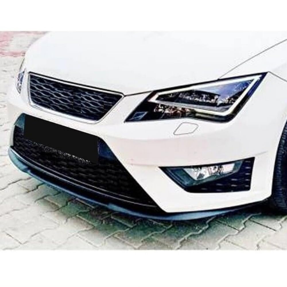 Do Seat Leon Mk3 Cupra przedni zderzak Spoiler Lip Body Kit czarny (3 sztuki)