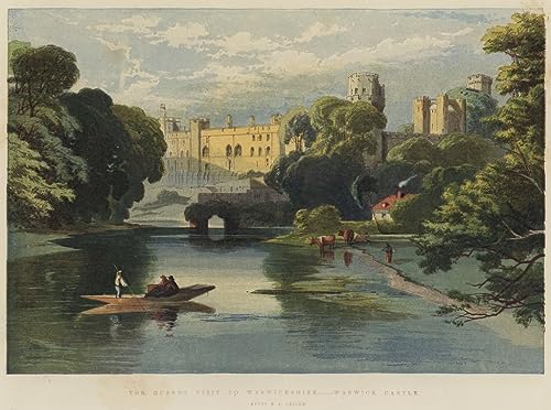 Peinture sur toile Richard Principal Leitch château de Warwick 60x90cm
