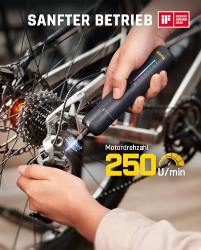Fanttik S2 Pro 3,7V Elektroschrauber, Akku-Schrauberset, 7 Drehmoment (0,5 bis 6 Nm), 20 magnetische Bits, 1/4-Zoll-Sechskant-Aufnahme mit 90°-Adapter, geeignet für Möbel und Haushaltsreparaturen – Bild 3