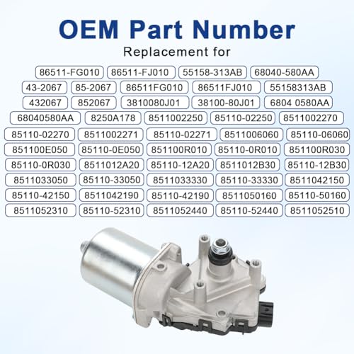 Image of Front Windshield Wiper Motor Compatible with Chevrolet Camaro Lexus
