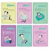 6PCS Sheet Masks, Face Masks Skincare, Face Mask Set for Teenage Girls Sheet Face Masks Beauty, Hydrate Brighten Moisturize Soothe Anti-aging Multipack - Image 1