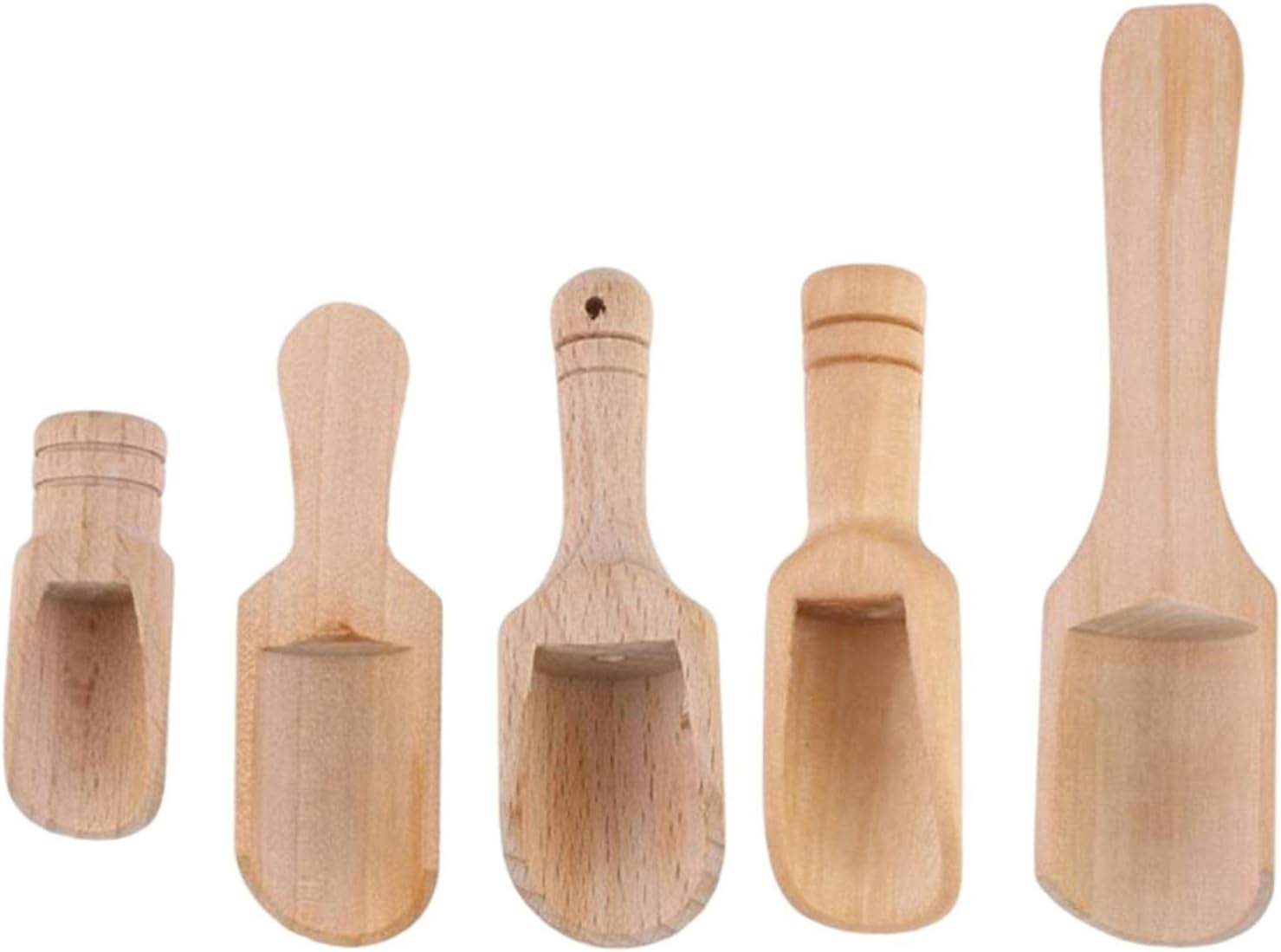 Coffee Scoops 5x Household Wooden Scoop Coffee Scoops Condiment Spoon Small Salt for Kitchen Spices Sugar