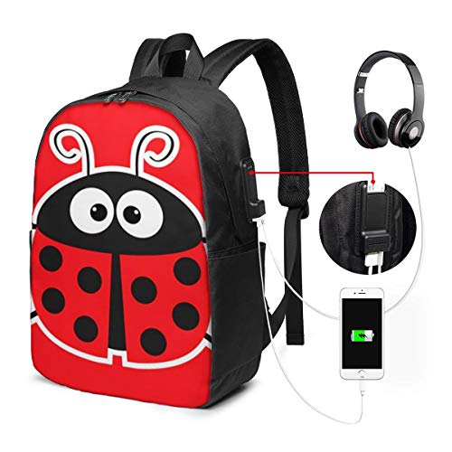 SNFDFS Mochila Bolsas con Puerto USB 15 6 Pulgadas  Moda De Viaje Camping Casual Lady