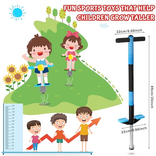 Leitee 3 Pcs Pogo Stick for Kids Age 6 and Up, Suitable for 40-80 lbs, Soft Foam Jump Stick for Beginners Kids Exercise Body Balance Keep Healthy, Outdoor