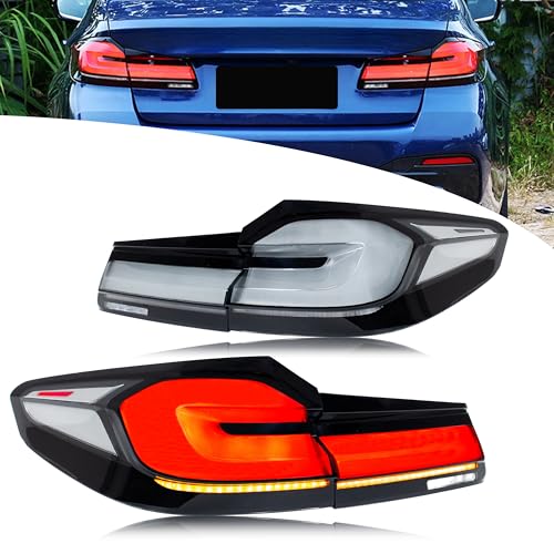 New Accessory Compatible with BMW 5-Series G30 F90 M5 2017-2020 Full LED Tail Lights with Sequential Turn Signal Dynamic Animation Rear Lamps Assembly
