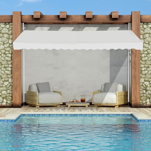 Toldo de brazo invisible para balcón de 4 metros con protección solar regulable 3