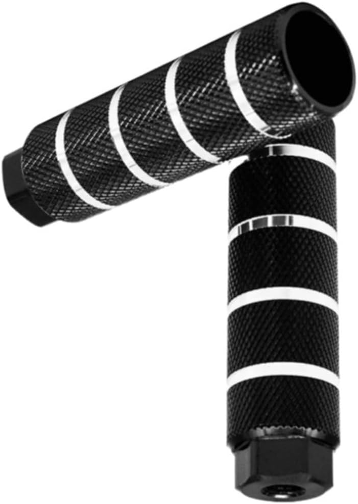 Bike Pegs Bike Pegs Aluminum Alloy BMX Anti Skid Lead Foot Fit 3/8'' Axle Footrest-Lever Cycling Bicycle Accessories(2PC Black)