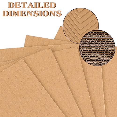 Pacote com 50 folhas de papelão ondulado, inserções de papelão plano, separadores de quadrados plano
