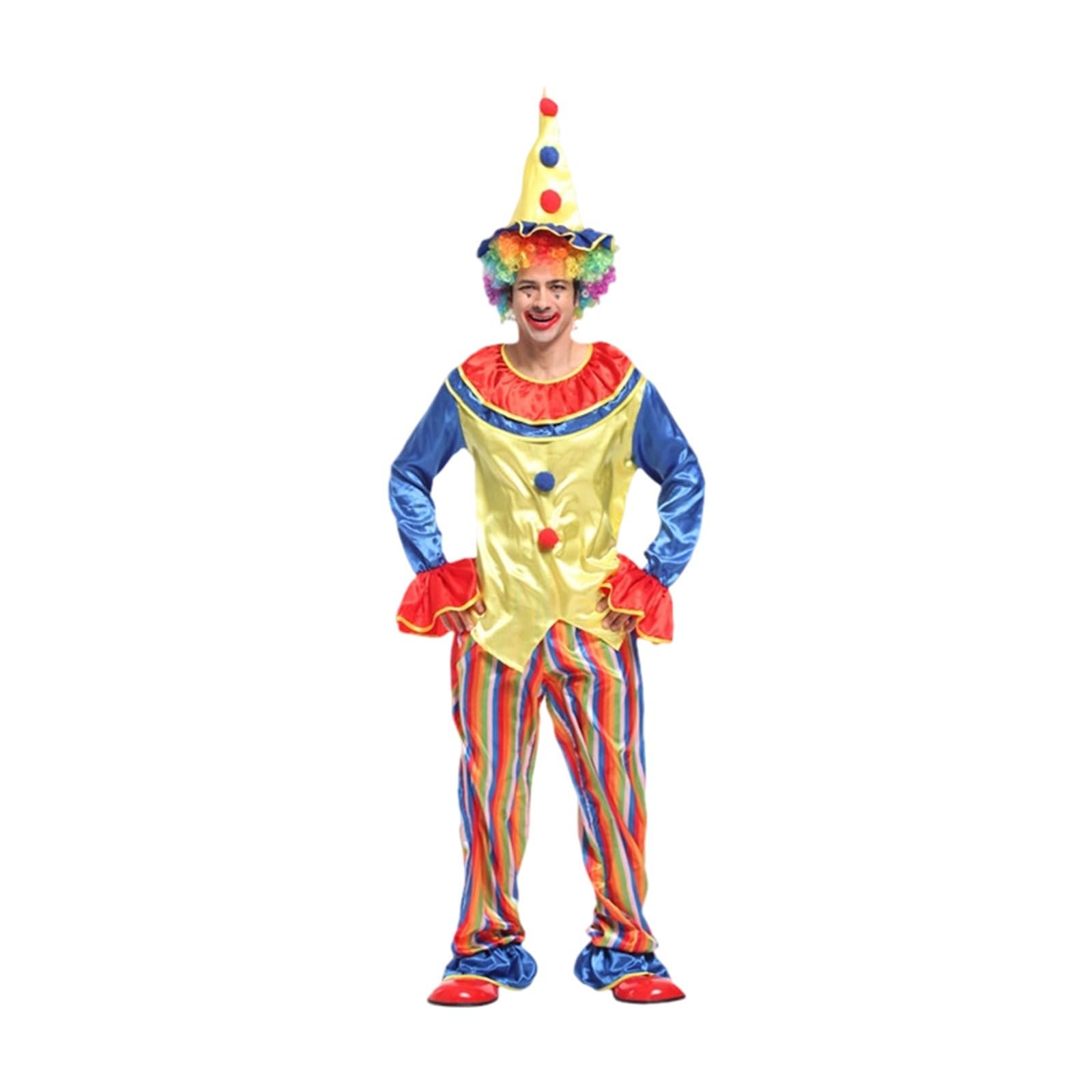 Adult Clown Circus Costume Party Fancy Dress Outfit Party Fashion - Clown Costume Unisex Adult Circus Children's Parties 2026 Carnival Theme Parties Adult Costume for Stage Performance Unisex