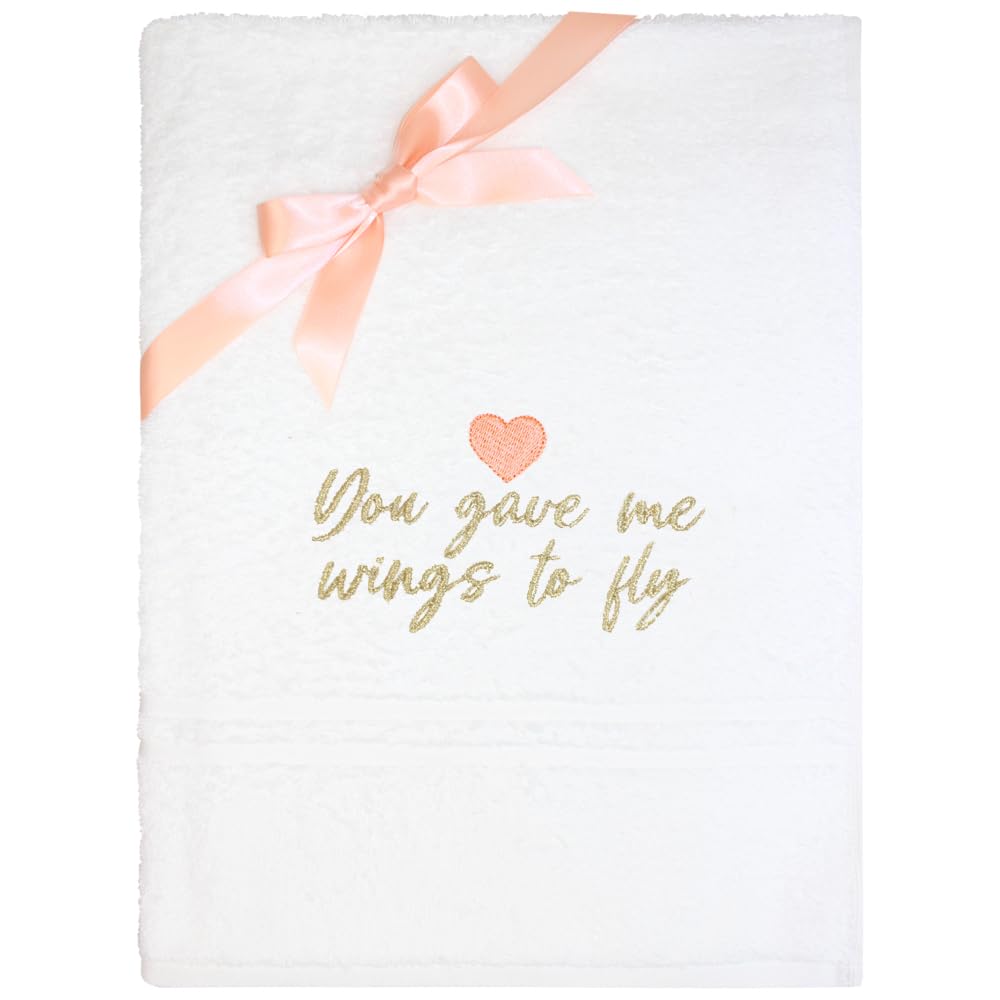 Teddyt's White Personalised Luxury Gift Message Bath Towel