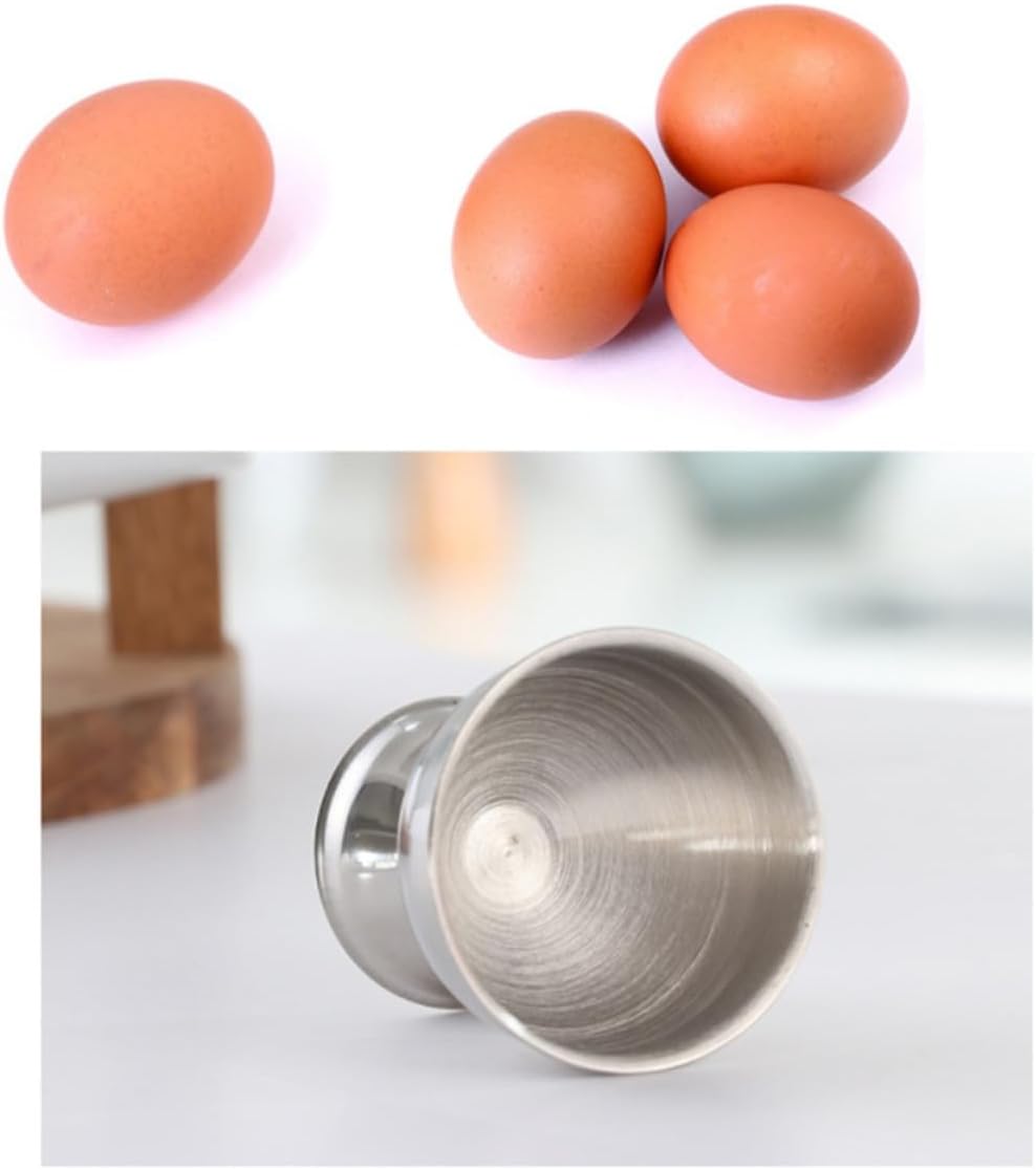 3pcs Stainless Steel Egg Cup Holder for Steaming, Modern Kitchen Use