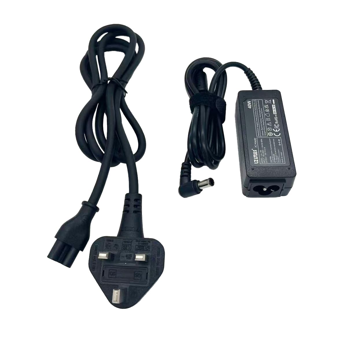 adapter Charger for LG 40W 19V 2.1A 6.5x4.4 Monitor 23/24/2732/22/20/19 inches LED LCD LCAP26B-E AP16B-A ADS-45FSN-19 19040GPCU for Samsung TV 32" with UK Plug Cable