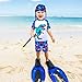 AuSletie Boys Two Pieces Rash Guard Swimsuit Set Kids Short Sleeve Swimwear Dinosaur Bathing Suit with Sun Cap for 2-6 Years
