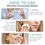 Tree of Life Beauty Micellar Cleansing Water (6.8fl oz) - Micellar Water Makeup Remover with Niacinamide, Vitamin B5, Glycerin - Eye Makeup Remover Liquid, No Rinse Needed - Image 4