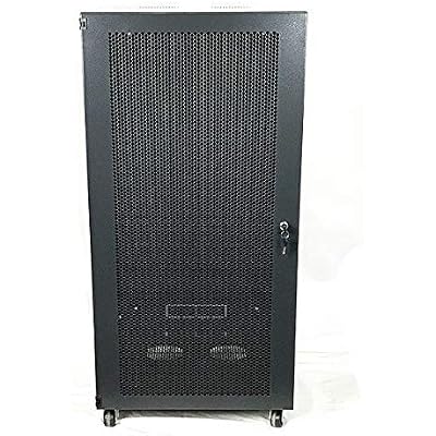 18U Wall Mount Network Server Cabinet Rack Enclosure Glass Door Lock