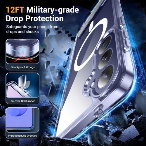 Image of SPIDERCASE Magnetic for Samsung Galaxy S26 FE Case,with Stand,Clear