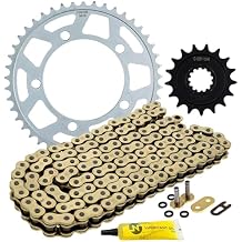 NICHE Drive Sprocket Chain Combo for BMW S1000XR Front 17 Rear 45 Tooth 525 X-Ring 128 Links 2018-2020