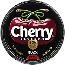 Cherry Blossom Wax Shoe Polish, Black - 40gm | Protects Against Dirt & Dust