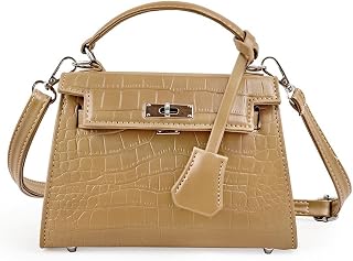 Crossbody Bags for women Trendy Cute Mini Crocodile Purse Top Handle Clutch Handbag Structured Satchel Purses Shoulder Bag