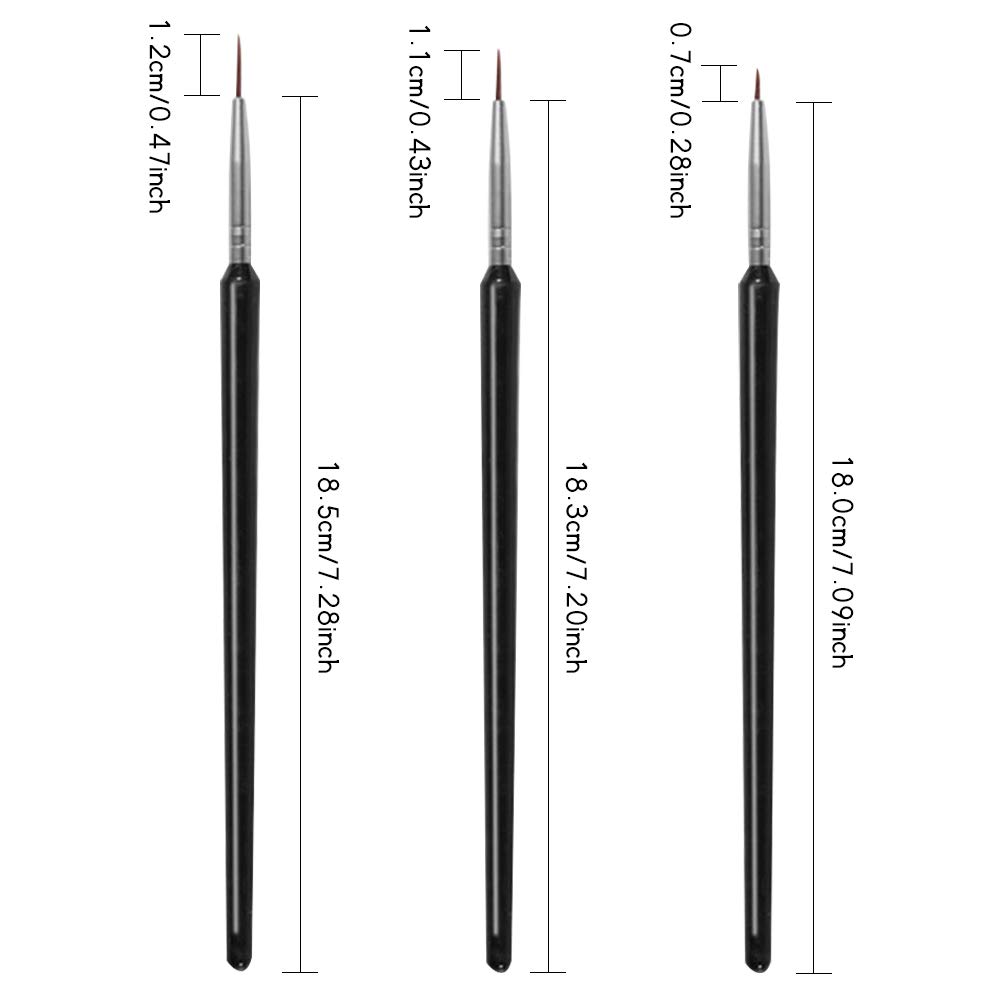 Set 4 Pennelli Per Dettagli Fine - Per Miniature, Acrilico, Olio E Nail Art - Design Ergonomico E Precisione