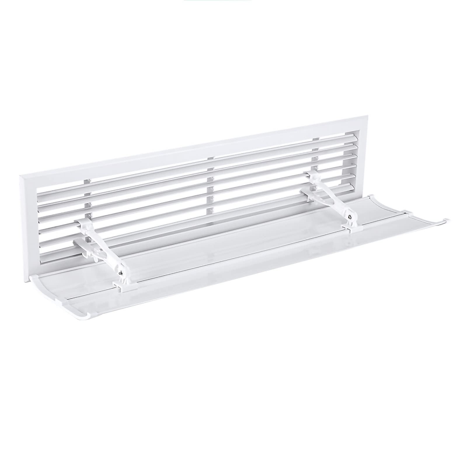 Déflecteur de climatiseur réglable blanc, design rectangulaire épuré
