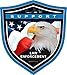1099 ProSticker (One) 4" Patriot Series "Support Law Enforcement" Eagle Shield Thin Blue Line Decal Sticker