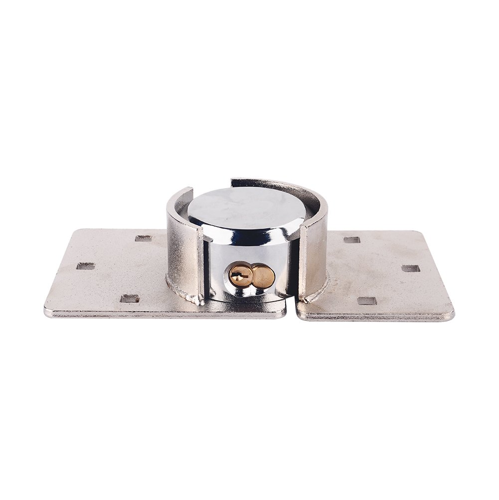 Verschluss Schnalle Schloss, Edelstahl Keyed Hasp Lock Sicherheitsüberfalle mit Schloss für LKWs, Lieferwagen, Tore, Industrie, Schaufenster und Geschäftstoren, 73 mm, Stahl mit Bolzen
