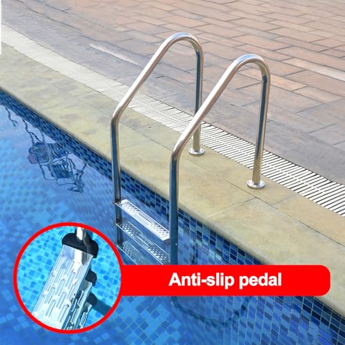 Escalera para piscina de 3 peldaños de acero inoxidable 304 miniatura 5