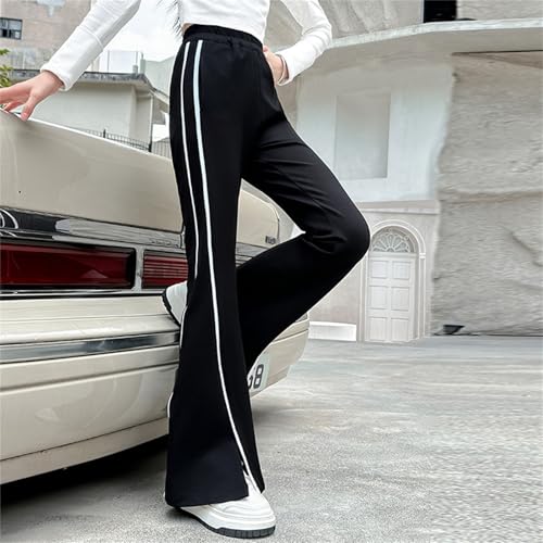 Girls Flare Leggings Split Hem Bell Bottom High Waisted Wide Leg Flare Pants Plain Full Length Bootcut Trendy Leggings4