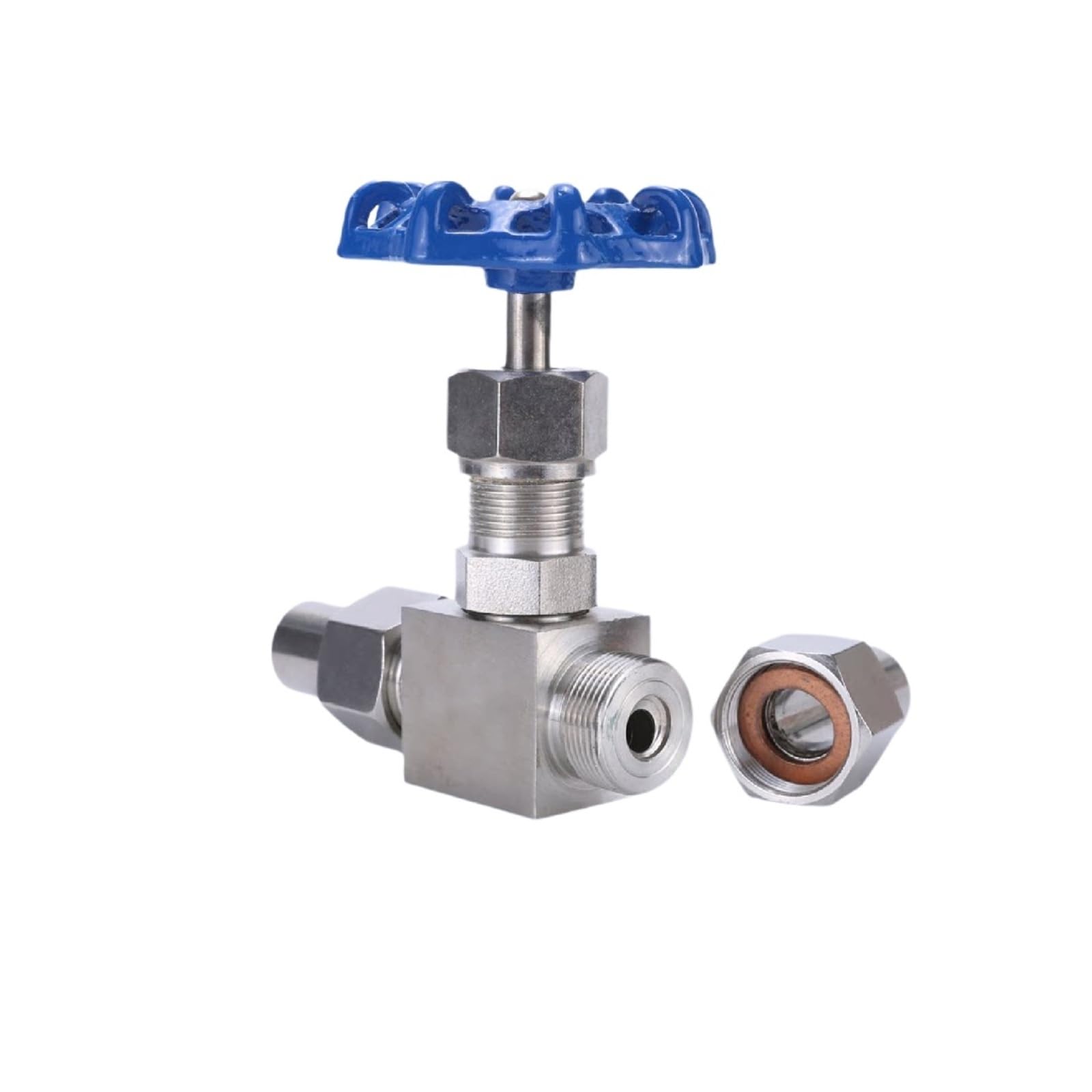 válvula de Aguja J23W 316 304 Válvula de Aguja de Acero Inoxidable 1/2 3/4 Unión de Rosca Interna de Control de Flujo de Alta presión de 1 Pulgada(DN15-G1-2,304SS)
