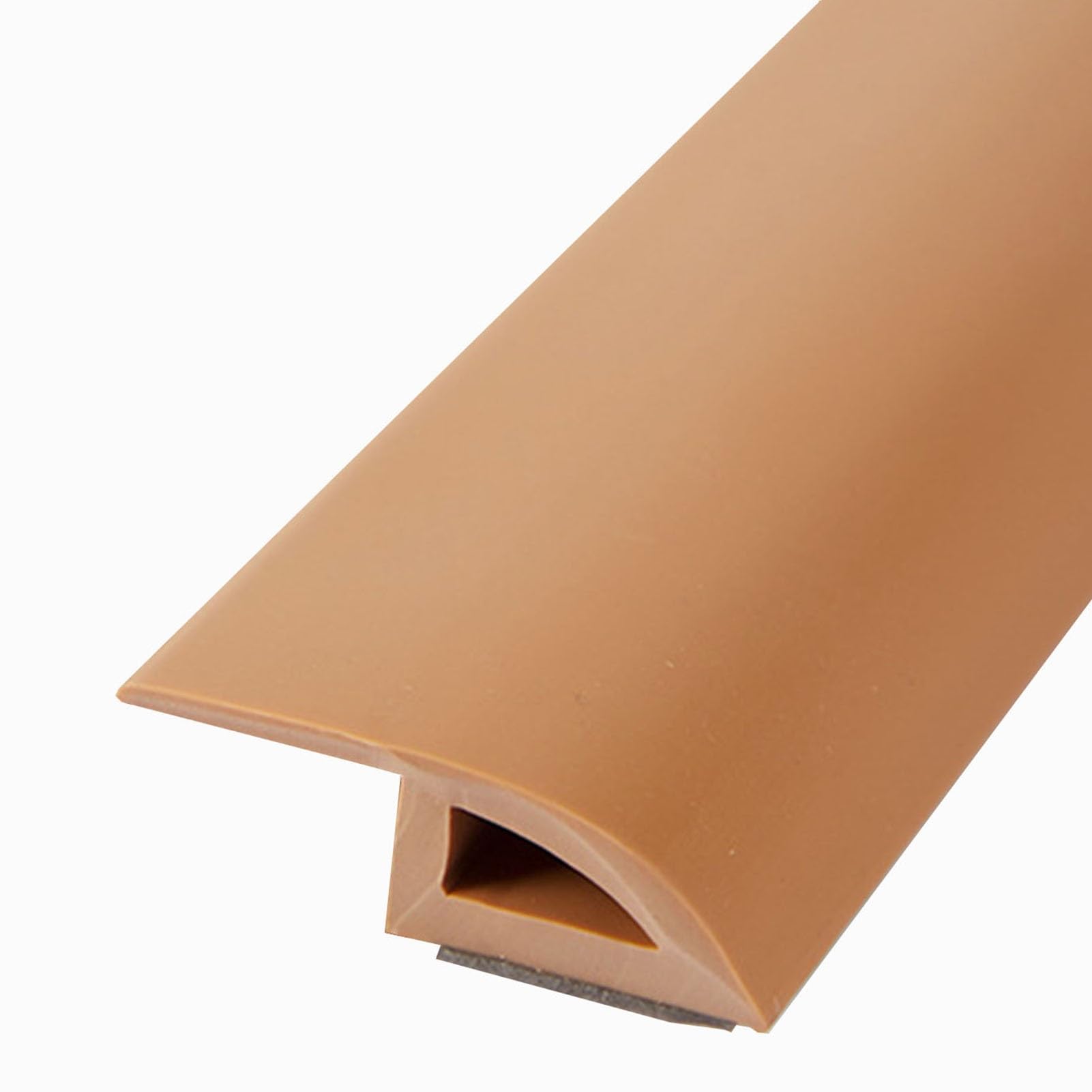 Generico Rampa di Soglia Autoadesiva in PVC Strisce di Sogliastrisce di Transiziones per Porta D'Ingresso/Corridoio/Pedana Profilo per Pavimento in Legno E Piastrelle (Marrone 6 M (19,68 Piedi))